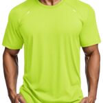 Men’s Dry Fit Mesh Athletic Tee，Lemon