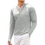 Men’s UPF 50 Sun Protection Hoodie，Gray
