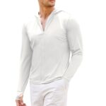 Men’s UPF 50 Sun Protection Hoodie，White